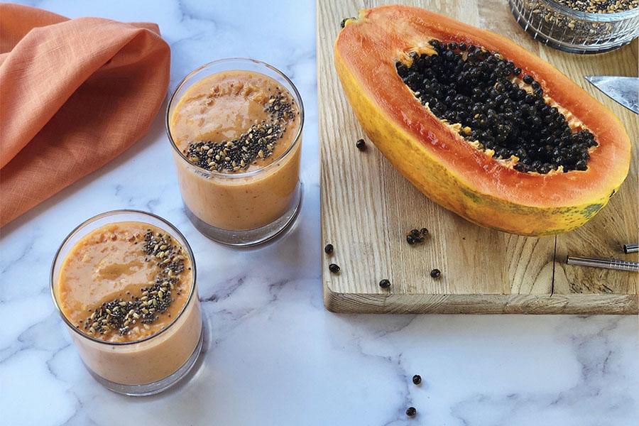 Pawapaw seeds smoothie [SilkRoadDiary]