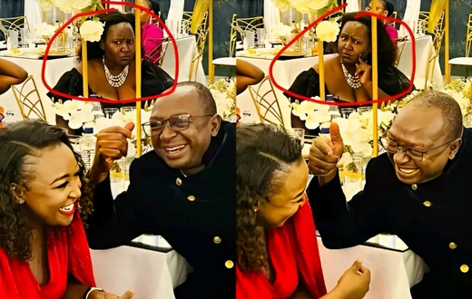 Betty Kyallo talking to Simon Kabu conversing, Sarah Kabu can be seen in the background