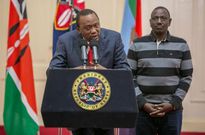 Uhuru Kenyatta and William Ruto at State House on September 1, 2017