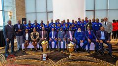 Interior Principal Secretary Raymond Omollo hosted a breakfast meeting with the Kenya Police Bullets and Police FC at Ole Sereni Hotel