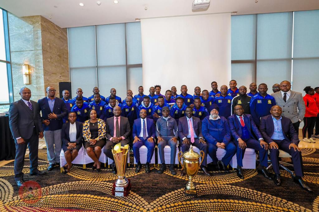 Interior Principal Secretary Raymond Omollo hosted a breakfast meeting with the Kenya Police Bullets and Police FC at Ole Sereni Hotel
