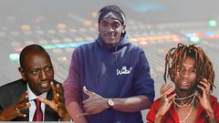 A collage of President William Ruto, Byron Muhando Kivisi and Exray