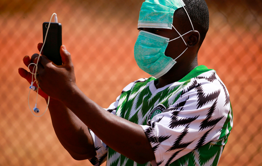 Nigeria mask phone coronavirus