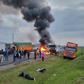 Multiple truck accident causes fire along Southern Bypass
