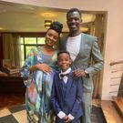 Becky actor Prince Mwangi Kariithi 'Jeff' with his onscreen parents Andrew Levi 'Junior' and Lucy Maina 'Becky'