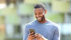 A man using his phone