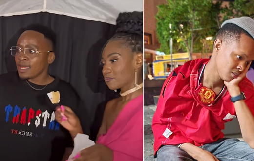 A collage of Sheryl Gabriella& her boyfriend and content creator Kabugi