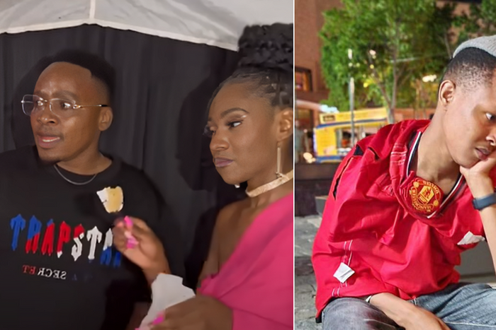 A collage of Sheryl Gabriella& her boyfriend and content creator Kabugi