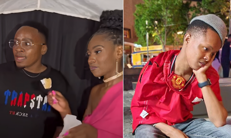 A collage of Sheryl Gabriella& her boyfriend and content creator Kabugi