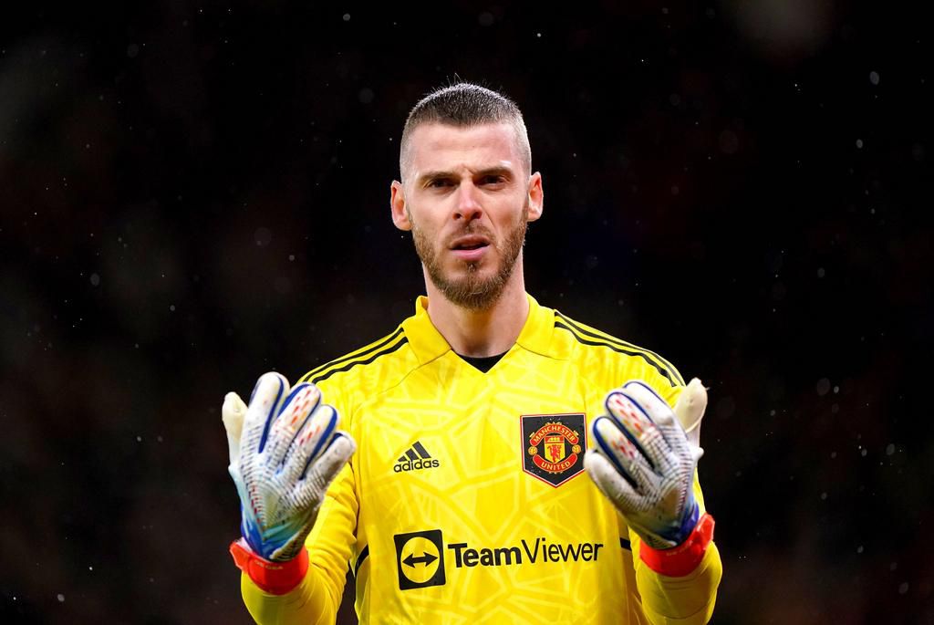 Manchester United goalkeeper David de Gea during the Premier League match at Old Trafford on January 3, 2023.
