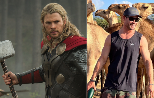Australian actor Chris Hemsworth in Kenya
