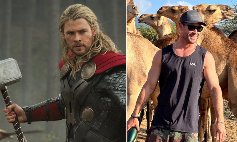 Australian actor Chris Hemsworth in Kenya