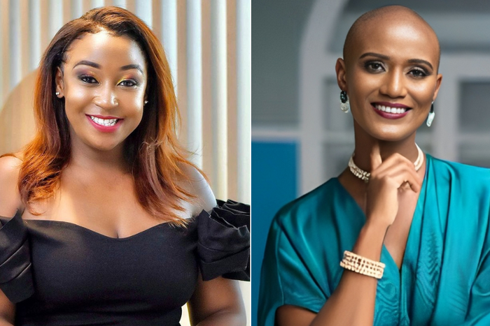 From left: Betty Kyallo & Ythera cosmetic founder Ann Njoroge