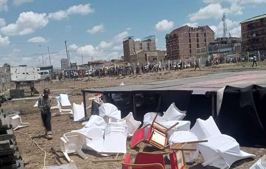 Disruption at Azimio rally in Githurai
