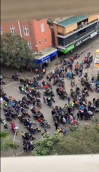 Dozens of pro-government boda boda riders take to Nairobi streets