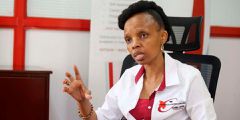The Kenya Universities and Colleges Central Placement Service Chief Executive Officer Agnes Mercy Wahome.