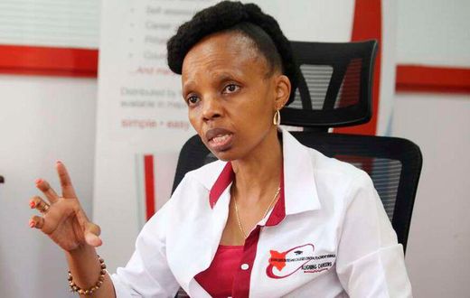 The Kenya Universities and Colleges Central Placement Service Chief Executive Officer Agnes Mercy Wahome.
