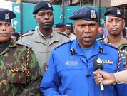 Eastleigh OCPD Francs Kamau speaking to the media on August 14, 2023