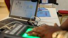A voter's biometric being collected during an IEBC registration process (Twitter)