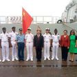 The Chinese envoy with senior Nigerian Navy personnel at NPA.