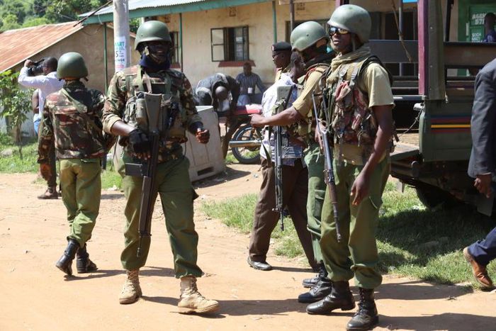 Police officers during a past operation