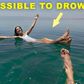 The high salinity makes it impossible to drown [Youtube]