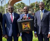 Treasury CS Njuguna Ndungu, Majority Leader Kimani Ichung'wa and Budget and Appropriations Chairperson Ndindi Nyoro