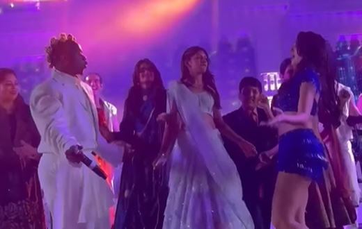 Rayvanny performing at a wedding reception in India