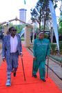 EALA MPs David Sankok and Winnie Odinga arrive for parliament sittings in Nairobi on March 6, 2024