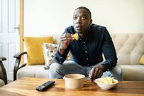 Man watching TV