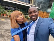Citizen TV reporter Hassan Mugambi and his fiancé Mwanaidy Shishi