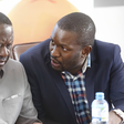 ODM party leader Raila Odinga with Senator Edwin Sifuna