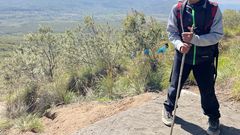 A child at Mt Longonot [Image: KWS Twitter]