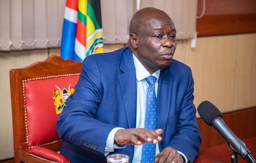 Deputy President Rigathi Gachagua speaking in his office