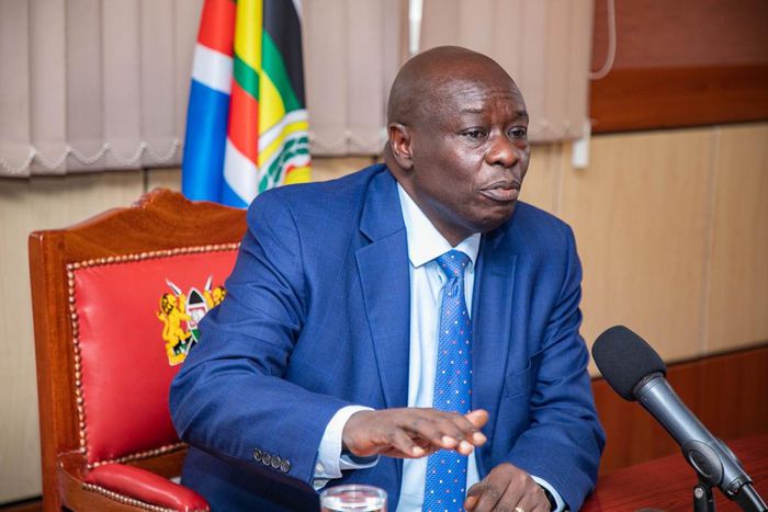 Deputy President Rigathi Gachagua speaking in his office