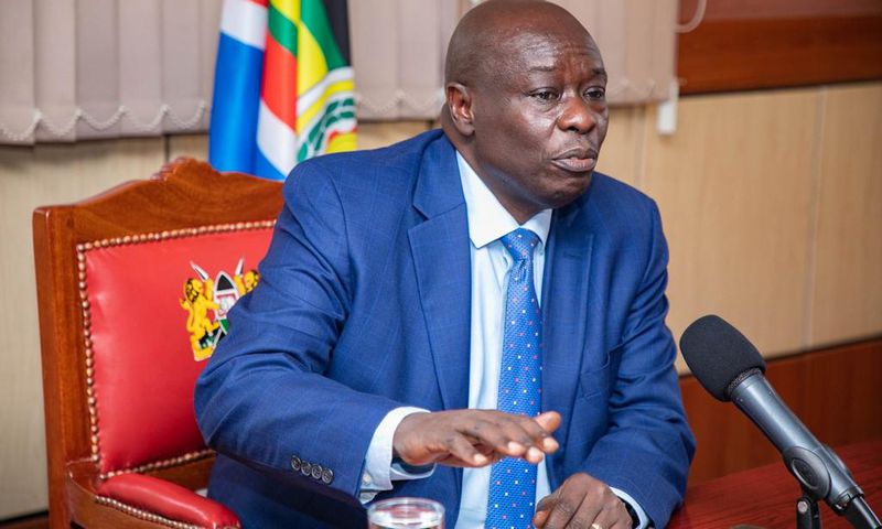 Deputy President Rigathi Gachagua speaking in his office