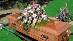 A file photo of a coffin
