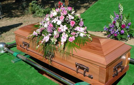 A file photo of a coffin