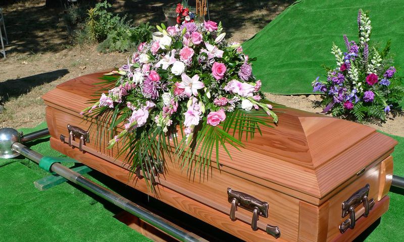A file photo of a coffin