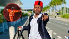 Comedian Kicheche and Diamond Platnumz [inset]