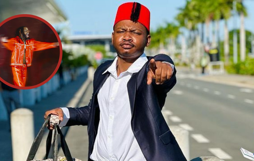 Comedian Kicheche and Diamond Platnumz [inset]
