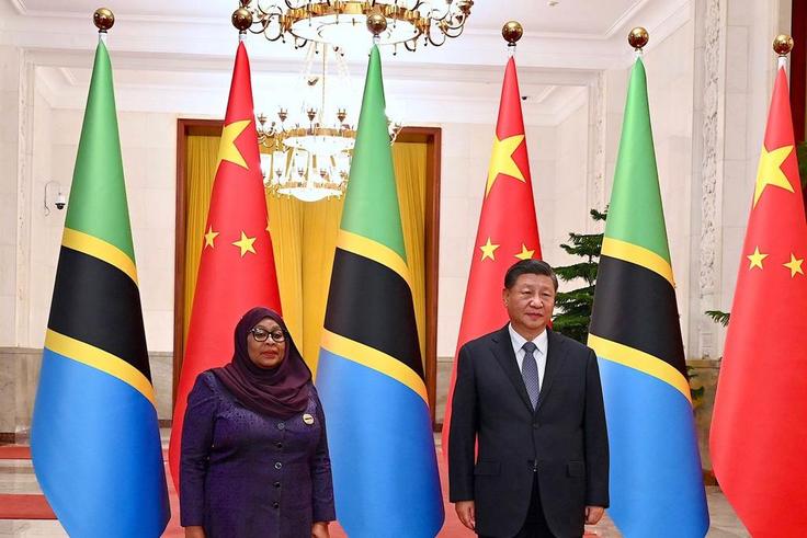 President of Tanzania Samia Suluhu Hassan and President of China, President Xi Xinping
