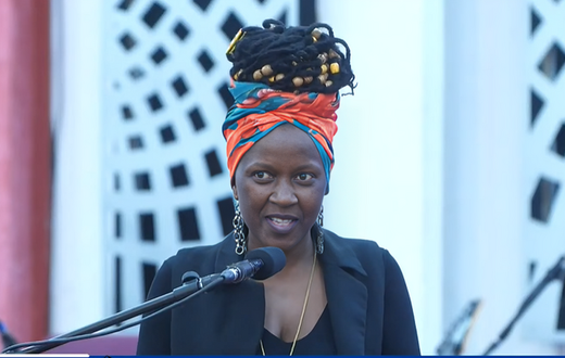 Nakhulo Khaimia, the sweetheart of the late mountaineer Cheruiyot Kirui at the CITAM Church Valley Road on June 3