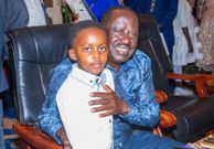 Raila Odinga and his grandchild