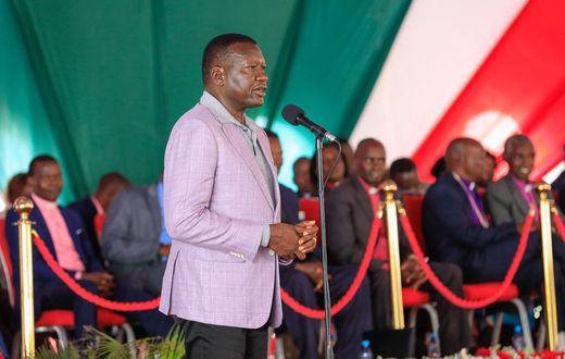 Energy CS Davis Chirchir during a church service in Sotik, Bomet County on Sunday, November 19, 2023
