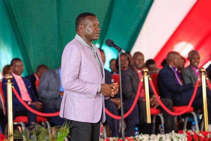 Energy CS Davis Chirchir during a church service in Sotik, Bomet County on Sunday, November 19, 2023