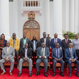 President William Ruto (2nd from left), DP Rigathi Gachagua, Eddie Butita (behind DP Gachagua) and other content creators and government officials at State House on June 2, 2022.