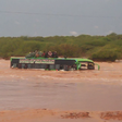 Passengers aboard a Nairobi-bound bus had their journey cut short after the vehicle was submerged in flood waters in Tula area along the Garissa- Mwingi road on Tuesday morning.