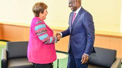 President William Ruto with IMF MD Kristalina Georgieva in New York City on September 20, 2023 Image: PCS