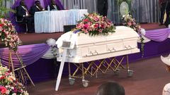 Mourners gathered to pay their final respects to media legend Catherine Kasavuli on January 12, 2022 at the Friends International Centre Church, Ngong Road